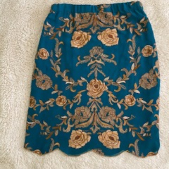 Anthropologie Baraschi Embroidery Skirt Size 0 - Picture 2 of 10